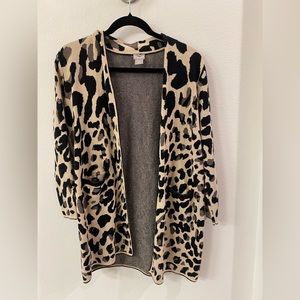 Chicos cheetah cardigan